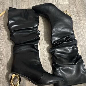 Black Leather Women's Boots